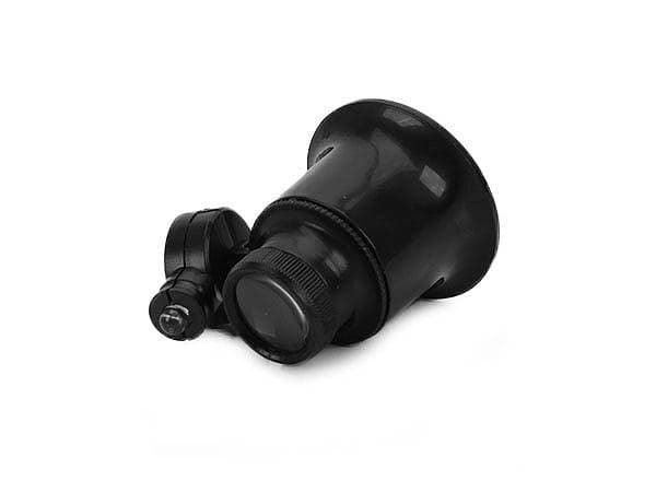 Pandelupe 20x med LED-belysning sort inkl. 2 batterier
