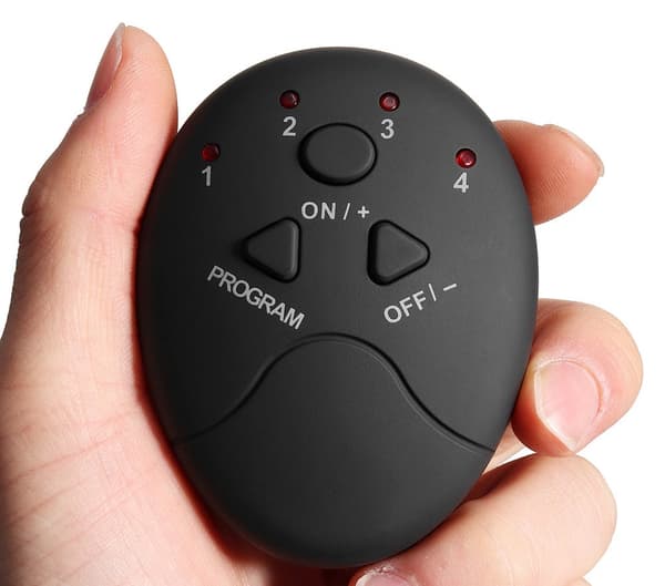 EMS-muskelstimulator sæde silikone med kontrolpanel 6 program AAA
