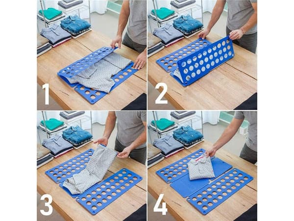 Tøjfoldebræt plast størrelse L 59x24 cm sammenfoldet
