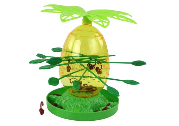 Arkaadipeli Monkey Drop Falling Monkeys puinen, 1–3 pelaajaa, 3+ vuotta