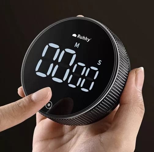 Digital køkkentimer med magnet og LED-display, sort, 0-99:55