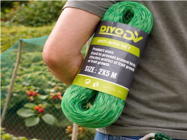 Fuglenet til dyrkning grøn plast 2 x 5 m