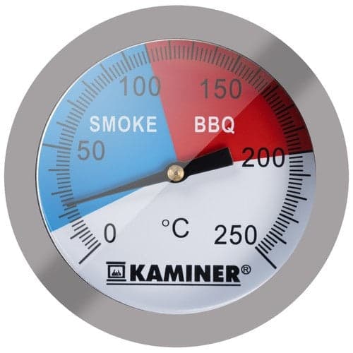 Grill- og røgtermometer analog i rustfrit stål 0–250°C