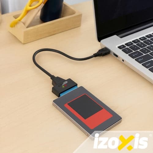 USB 3.0 til SATA 3.0 adapter til 2,5" HDD/SSD 6 Gb/s sort