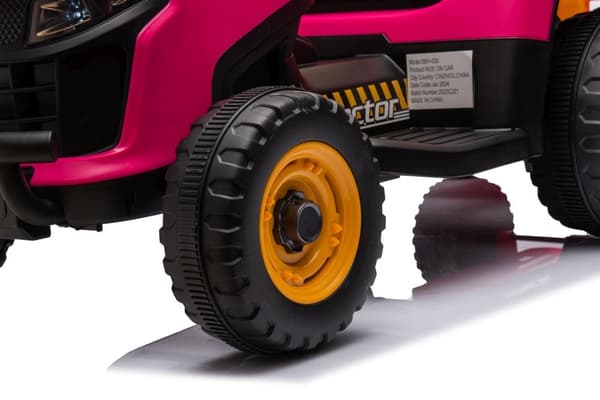 Batteridriven lektraktor för barn rosa BBH-030