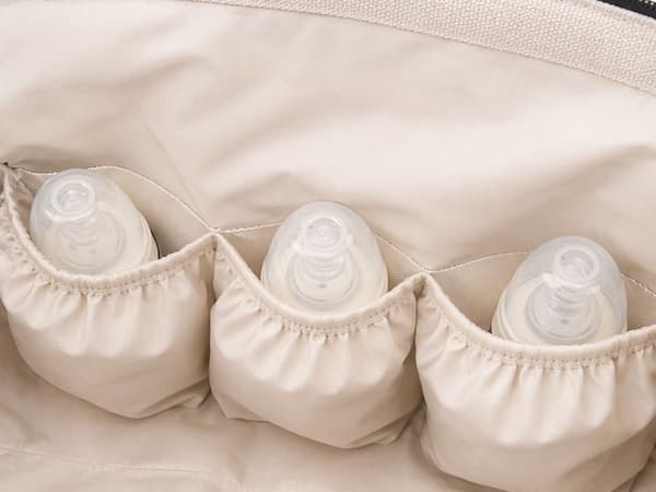 Mammataske 3-i-1 sæt med isolerede rum brun polyester