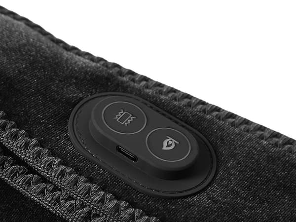 Niskahierontavyö lämmöllä ja värinällä 3 tasoa USB-C musta