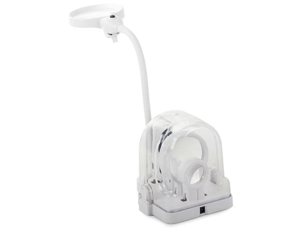 Bordslupp med LED 2-i-1 handlupp 3 linser 2,5x/5x/16x