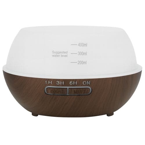 Aromadiffuser luftfugter 400 ml med ionisator LED brun