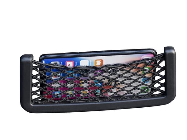 Bilorganisator netlomme 19,5x8 cm selvklæbende sort