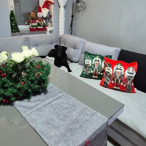 Pudebetræk plys julemotiv nutcracker 40x40 cm polyester