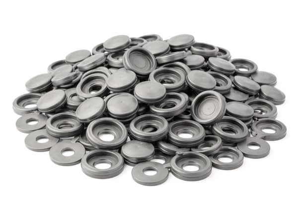 Skruvskydd täckpluggar 13 mm ljusgrå plast, 100-pack