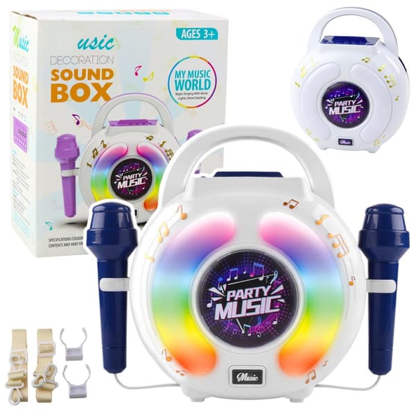 Interaktivt karaoke-set för barn med 2 mikrofoner, Bluetooth, LED