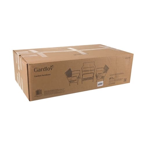 Havemøbelsæt technorattan beige 4 dele sofa 2 stole bord glas