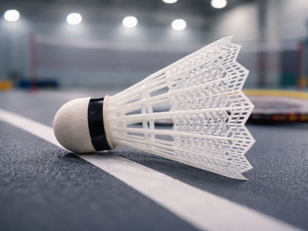 Badmintonbollar i nylon, vit 5-pack