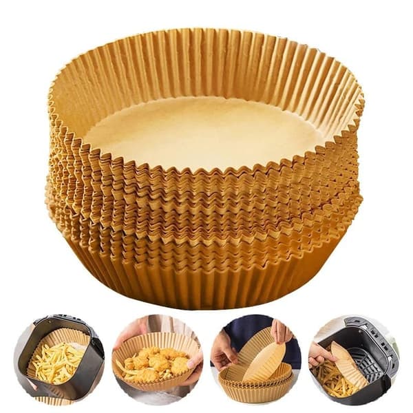 100 stk Engangspapir Pergamentforme til Airfryer - Nem og