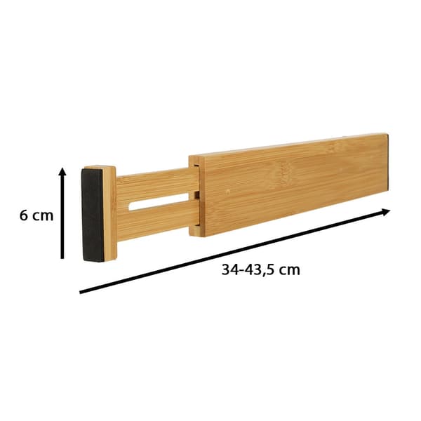 Justerbar lådseparator i bambu 34–43,5 cm 1-pack