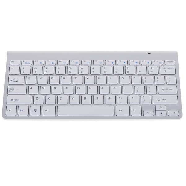 Trådlöst tangentbord 2.4GHz USB silver för Smart TV/PC/Mac/Android
