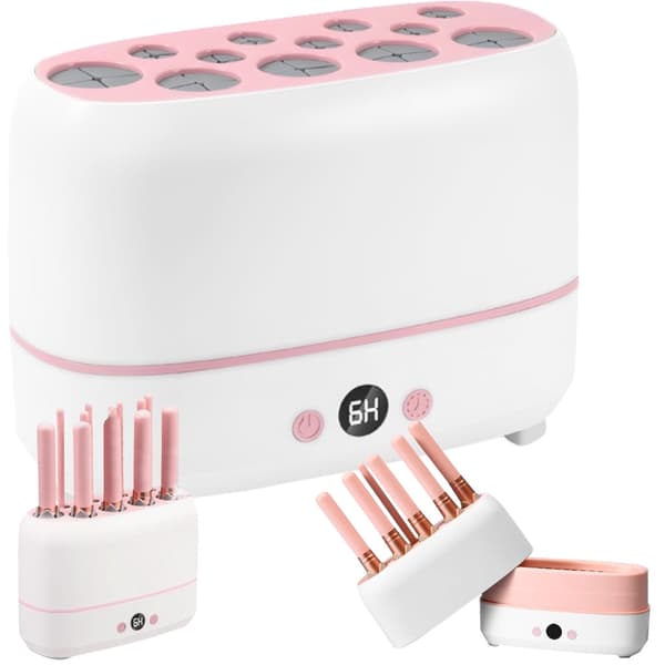 Elektrisk børretørrer til makeupbørster 12 stk med timer, USB 10 W