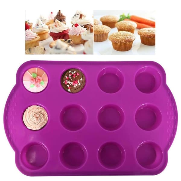 Muffinsform i Silikone - Minimuffinsbageplade til Bagning