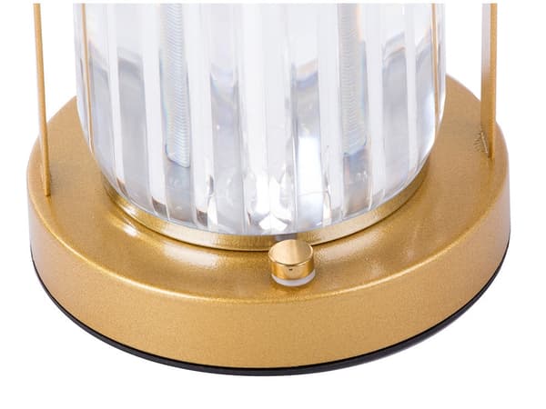 Bordlampe LED med glasdiffusor touch USB-opladning 21 cm
