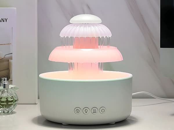 Luftfugter 600 ml med aromadiffuser RGB LED USB 10 W