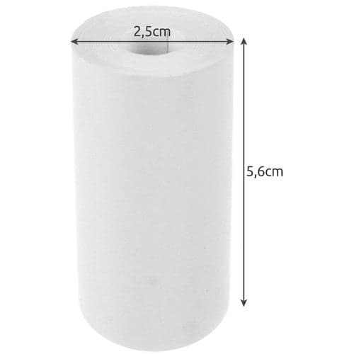 Termopapper rullar 5-pack 5,6 cm utskriftsbredd Ø2,5 cm vit