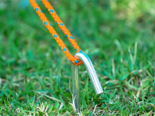 Tältpinnar i stål 18 cm 20-pack silver