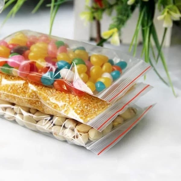 300-Pack Ziplock Blixtlåspåsar - Transparenta,
