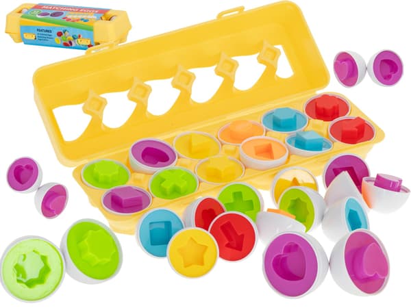 Formsorterer æg 12 dele Montessori-legetøj 18 mdr+
