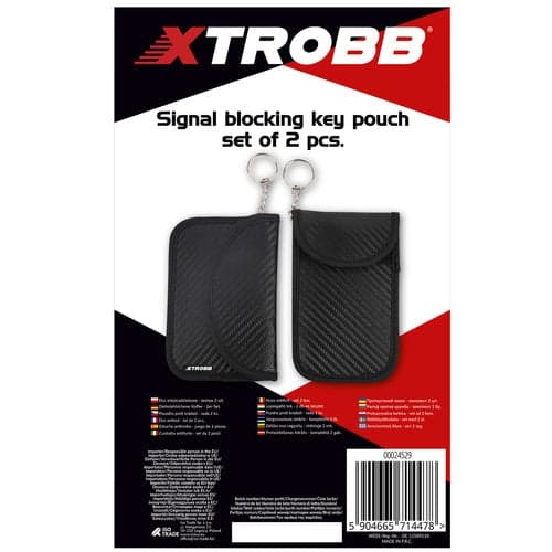 RFID/Faraday nøgleetui bilnøgle 2-pak sort (vertikal+horisontal)