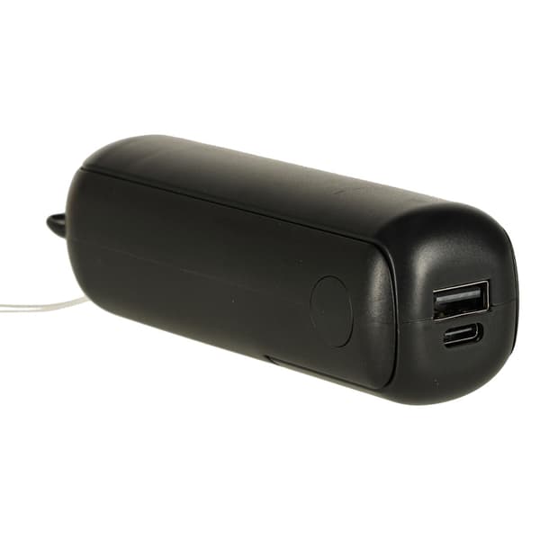 Mini USB-ventilator 2-i-1 hånd/bord 1200mAh USB-C sort