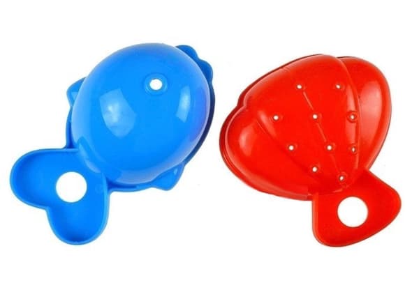 Badelegetøjssæt and med sugekopper, 1 and 3 forme 3 kopper, 12+ mdr.