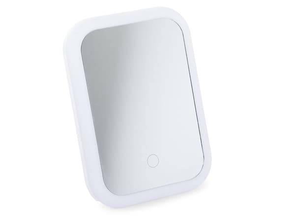LED-sminkspegel 15x20 cm med touch och vikbart stativ USB/batteri