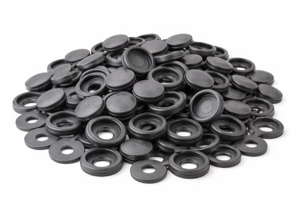 Skruvskydd täckpluggar plast mörkgrå 13 mm 100-pack