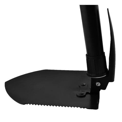 Sammenfoldelig spade 3-i-1 med sav og hakke inkl. etui, sort