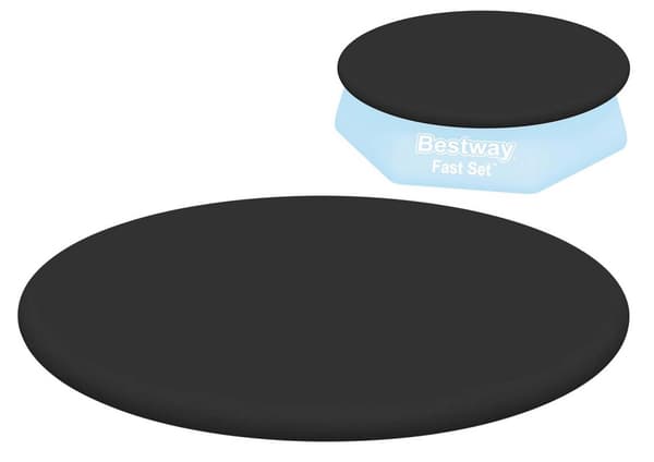 Poolöverdrag 244 cm med säkerhetsrep och dräneringshål