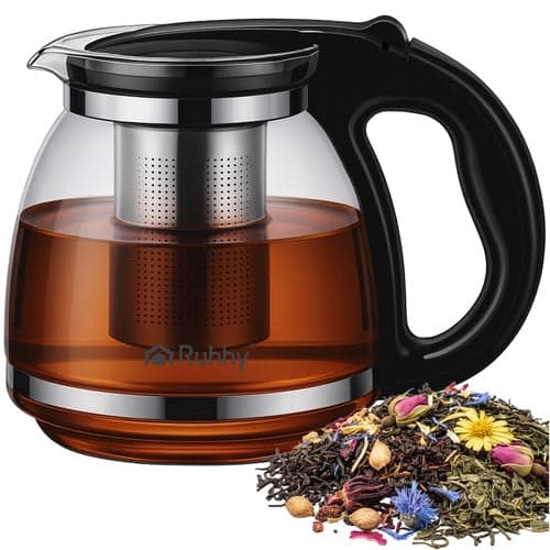Glaskanna med infuser 2 l termoshockresistent glas, rostfritt filter