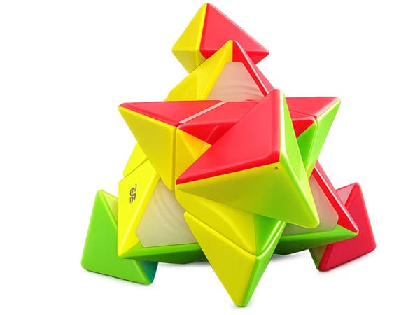 Pyraminx pyramidekube 3D logikpuslespil roterende plast 9,5 cm