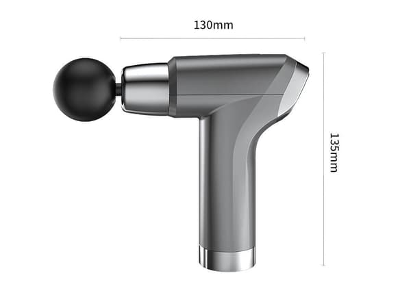 Hierontapistooli 4 hierontapäätä 6 tasoa USB-C harmaa