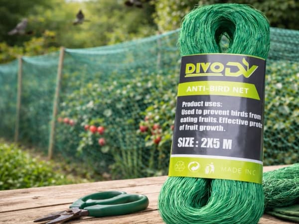Fuglenet til dyrkning grøn plast 2 x 5 m