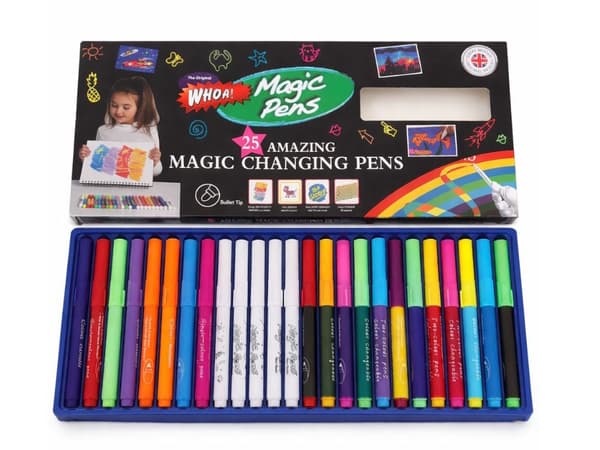 Farveskiftende tuschpenne 25-pack, vandbaserede magic markers
