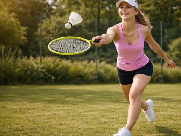 Badmintonracket sæt 2-pak 65 cm grøn med etui