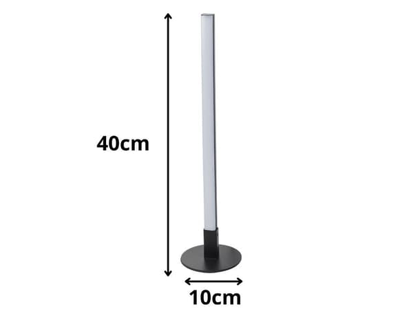LED-gulvlampe 40 cm USB dæmpbar 3 lysindstillinger sort