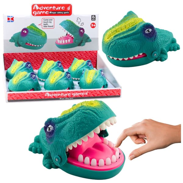 Chomping Dinosaur bidespil tryk tænder, børnespil 3+ år