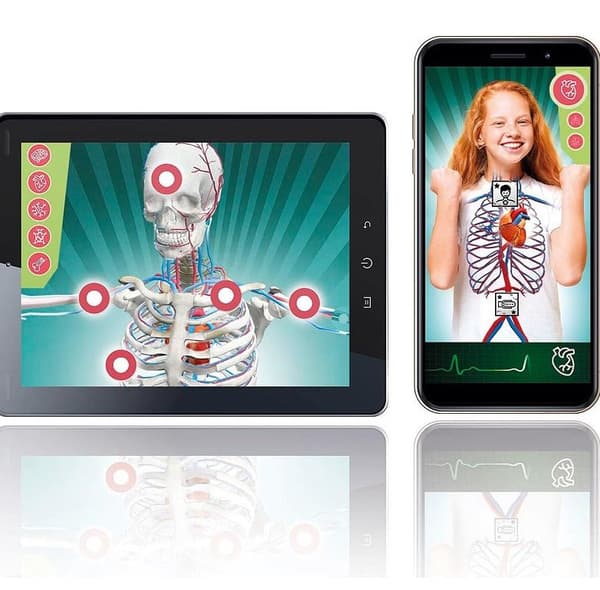 Anatomispel med skelettmodell och AR-app, 8+ år