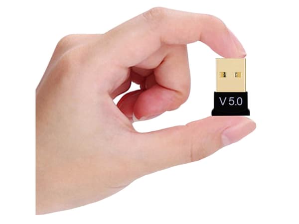 Bluetooth-adapter USB 5.0 til computer/laptop sort rækkevidde 20 m