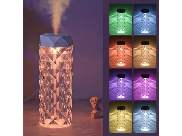 Luftfuktare aromadiffuser 1000 ml RGB vit USB-C