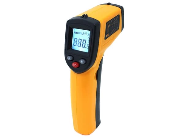 Infrarød termometer/pyrometer -50 til 380°C med laser orange