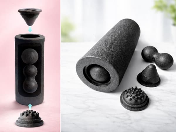 Massage roller set 5-i-1 EPP-skum för hela kroppen svart